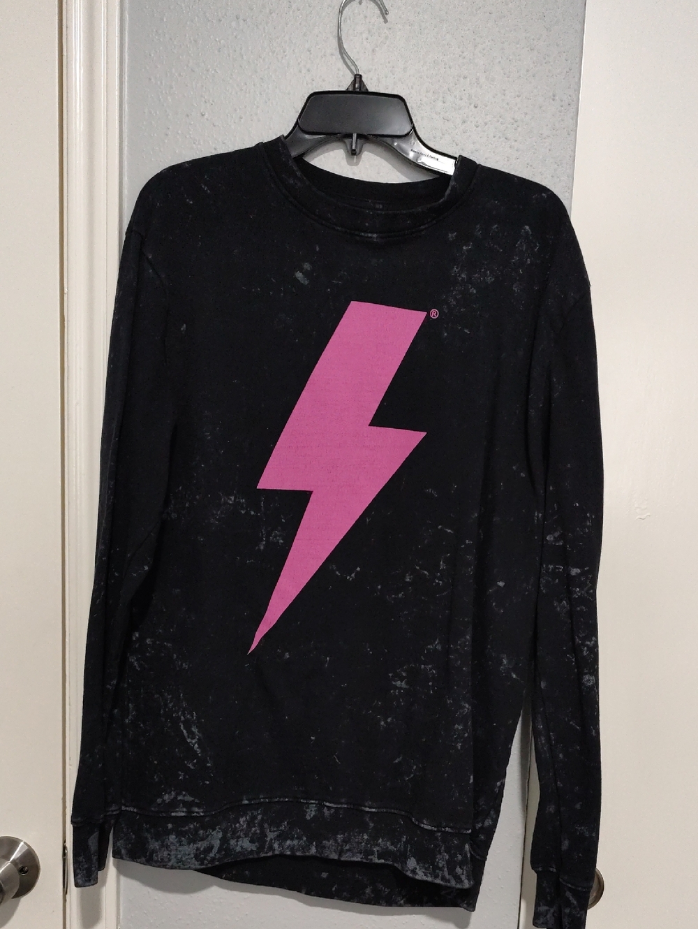 AC/DC Black Crewneck Tee with White Logo